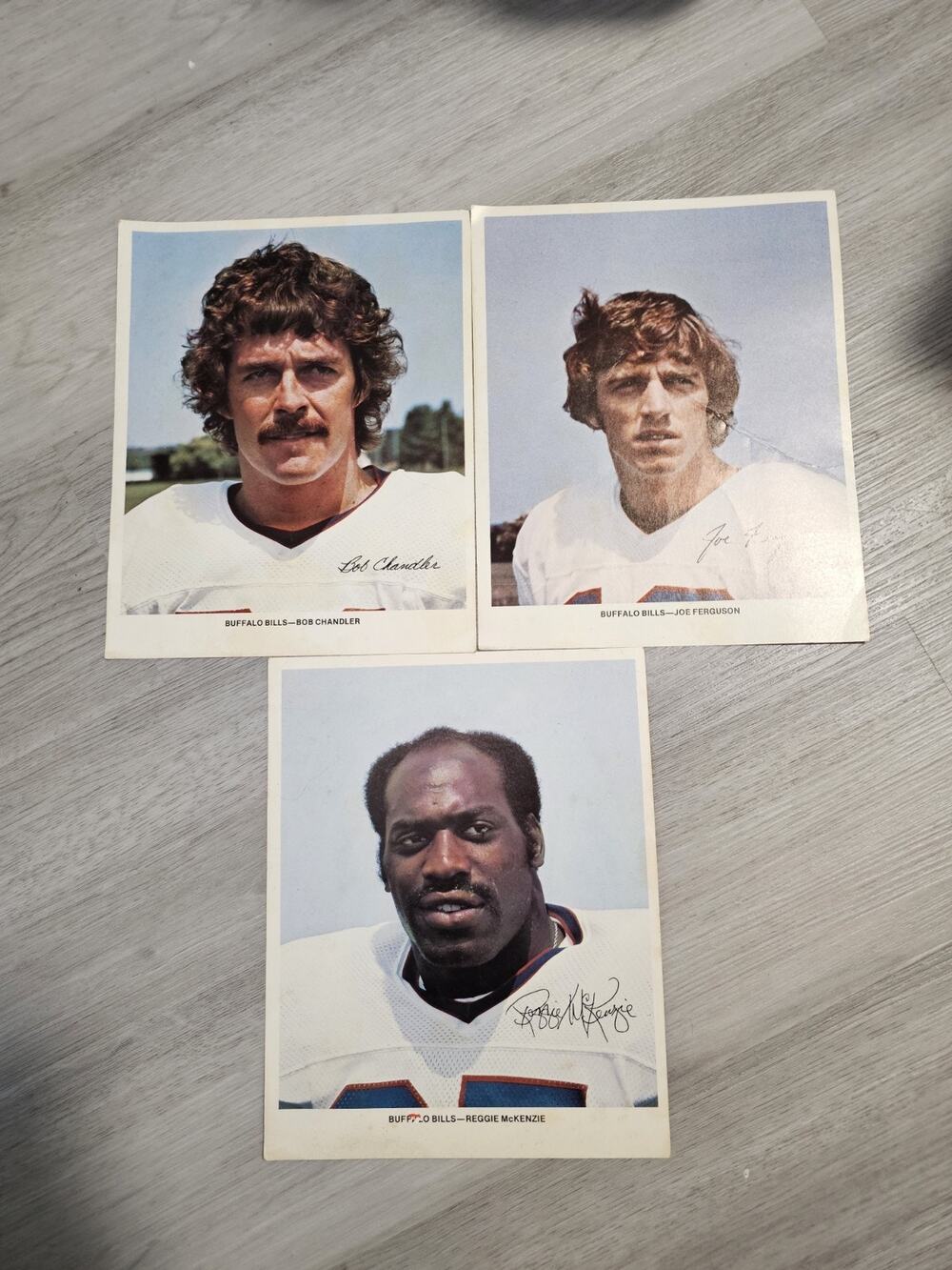 1976 McDonald's NFL Buffalo Bills 8x10 Promo Photo Cards Lot Of 3